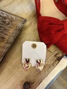 Metal Heart Drop Earrings