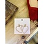 The Uptown Peach Rope Textured Heart Earrings