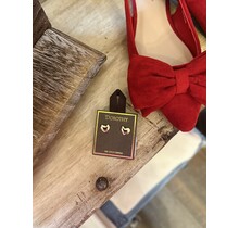 Simple Gold Heart Studs