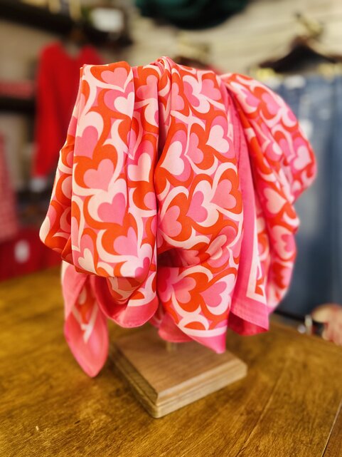 Pop of Heart Bandana Scarf