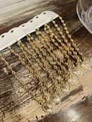 Heart and Metal Ball Necklace - Gold