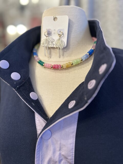 Multicolor/Gold Beaded Necklace