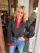 Bold Trim Statement Blouse