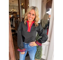 Bold Trim Statement Blouse