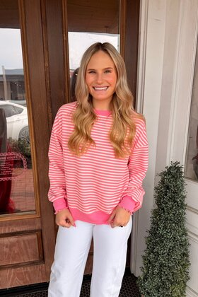 Pretty in Pink Striped Top