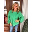 The Uptown Peach Holly Green Top