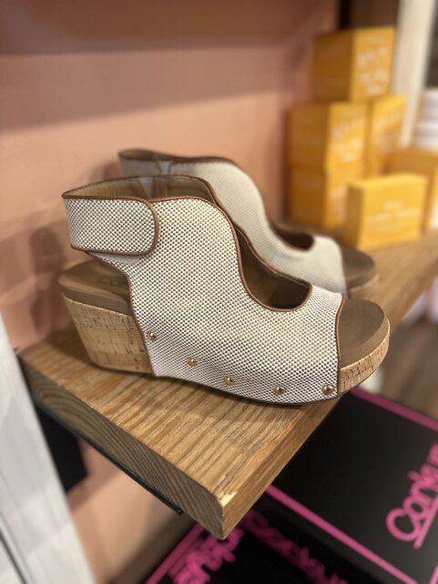 Nicole Natural Cork Wedges