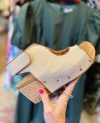 Nicole Natural Cork Wedges
