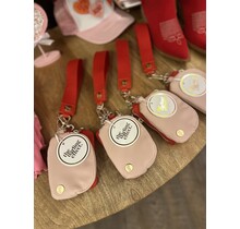 Duo Pouch Wristlet Pink/Red