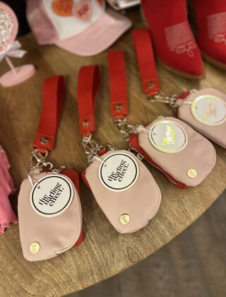 Duo Pouch Wristlet Pink/Red