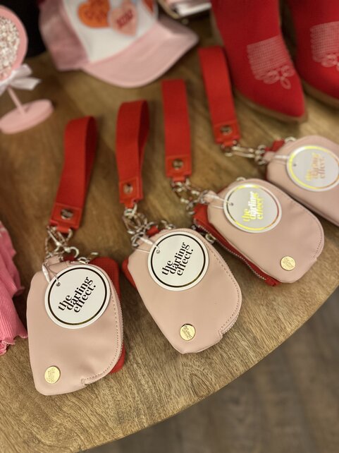 Duo Pouch Wristlet Pink/Red