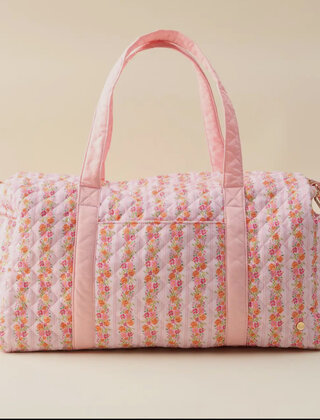 Flower Quilted Weekend Bag