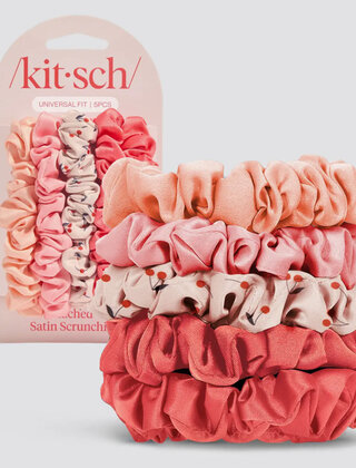 Ruched Satin Scrunchies