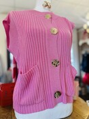 Pink + Gold Sweater Vest