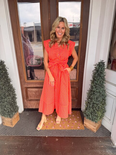 Sunset Sorbet Sleeveless Dress