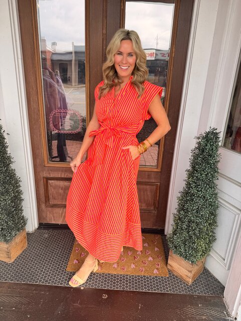 Sunset Sorbet Sleeveless Dress