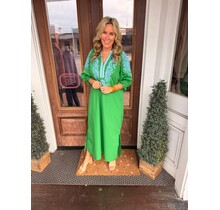 Green Ivy Embroidered Dress