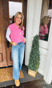 Pink + Gold Sweater Vest