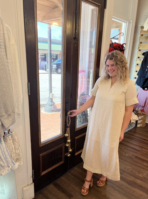 Golden Stripe Sundress