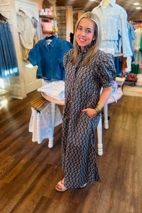 Midnight Blossom Dress