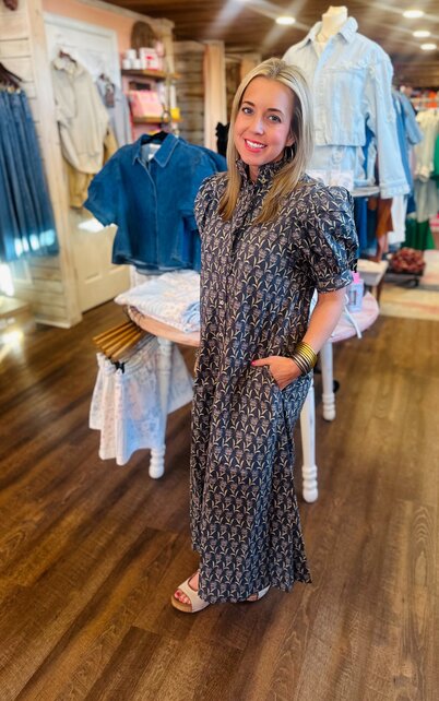 Midnight Blossom Dress