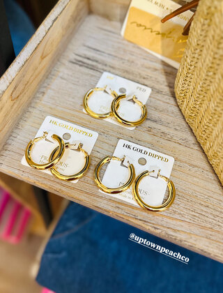 Medium 35mm Gold Hoops