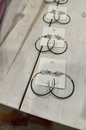 Green Coated Hoops