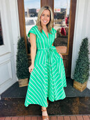 Augusta  Green Midi Dress