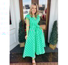 Augusta  Green Midi Dress
