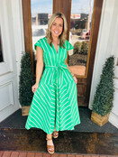 Augusta  Green Midi Dress
