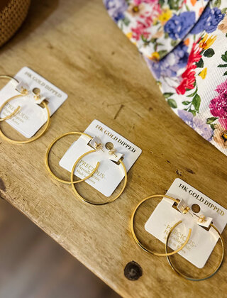 Gold Metal Hoops