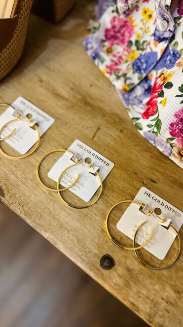 Gold Metal Hoops