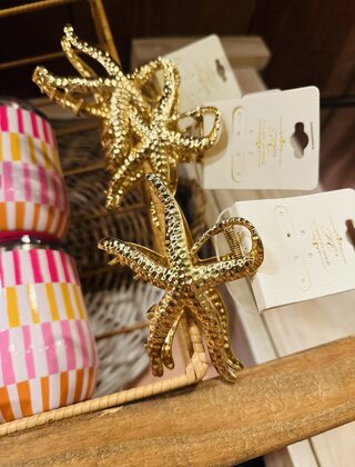Gold Starfish Claw Clip