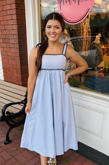Bella Blue Striped Sundress