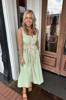 Palm Beach Picnic Midi Dress