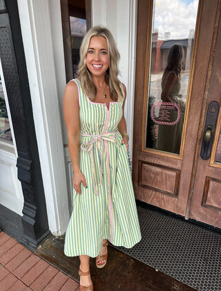 Palm Beach Picnic Midi Dress