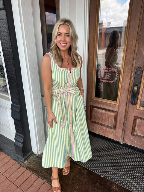Palm Beach Picnic Midi Dress