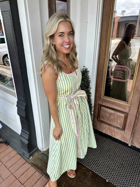 Palm Beach Picnic Midi Dress