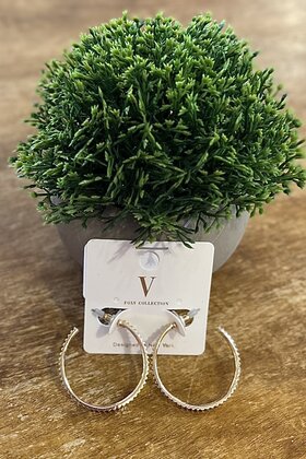 Gold Ridged Hoops