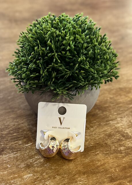 Textured Gold Chunky Hoops