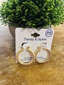 30mm Textured Gold Hoops