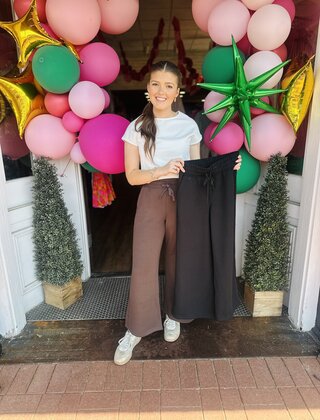 Wide Leg Scuba Pants