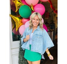 Flowy Crop Jean Jacket