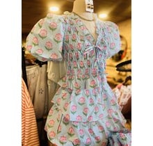 Hibiscus Skies Tie Front Top