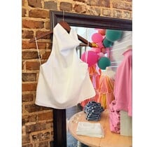 Satin Halter Top - Cream
