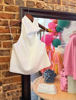 Satin Halter Top - Cream