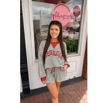 Striped Drawstring Shorts