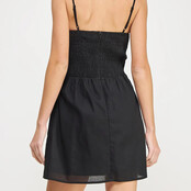 Delicate Stitch Mini Dress - Black