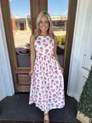 Petal Whispers Bow Back Midi Dress