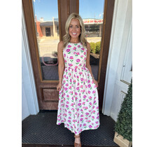 Petal Whispers Bow Back Midi Dress